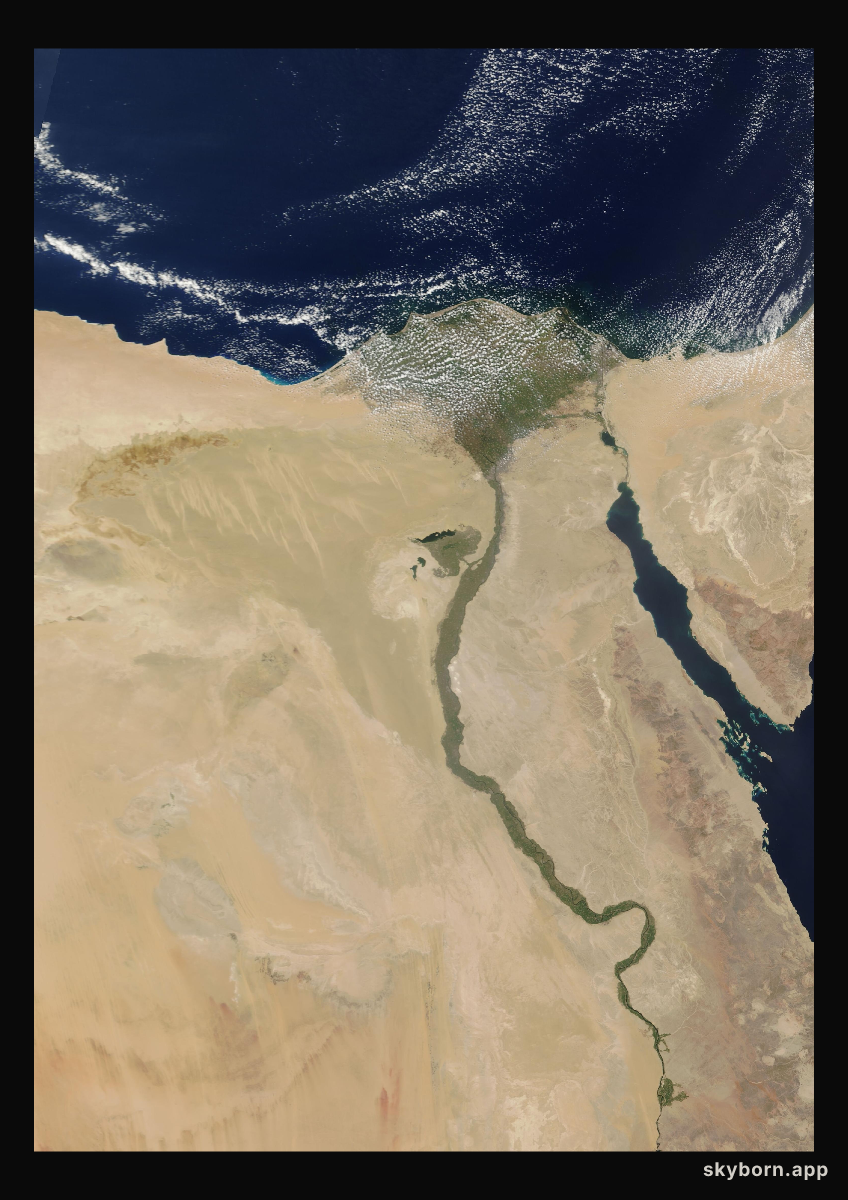 The Earth on 18 September 2002 · Nile Delta and Sinai