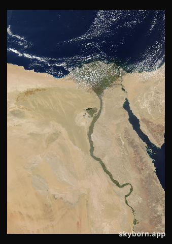 The Earth on 18 September 2002 · Nile Delta and Sinai