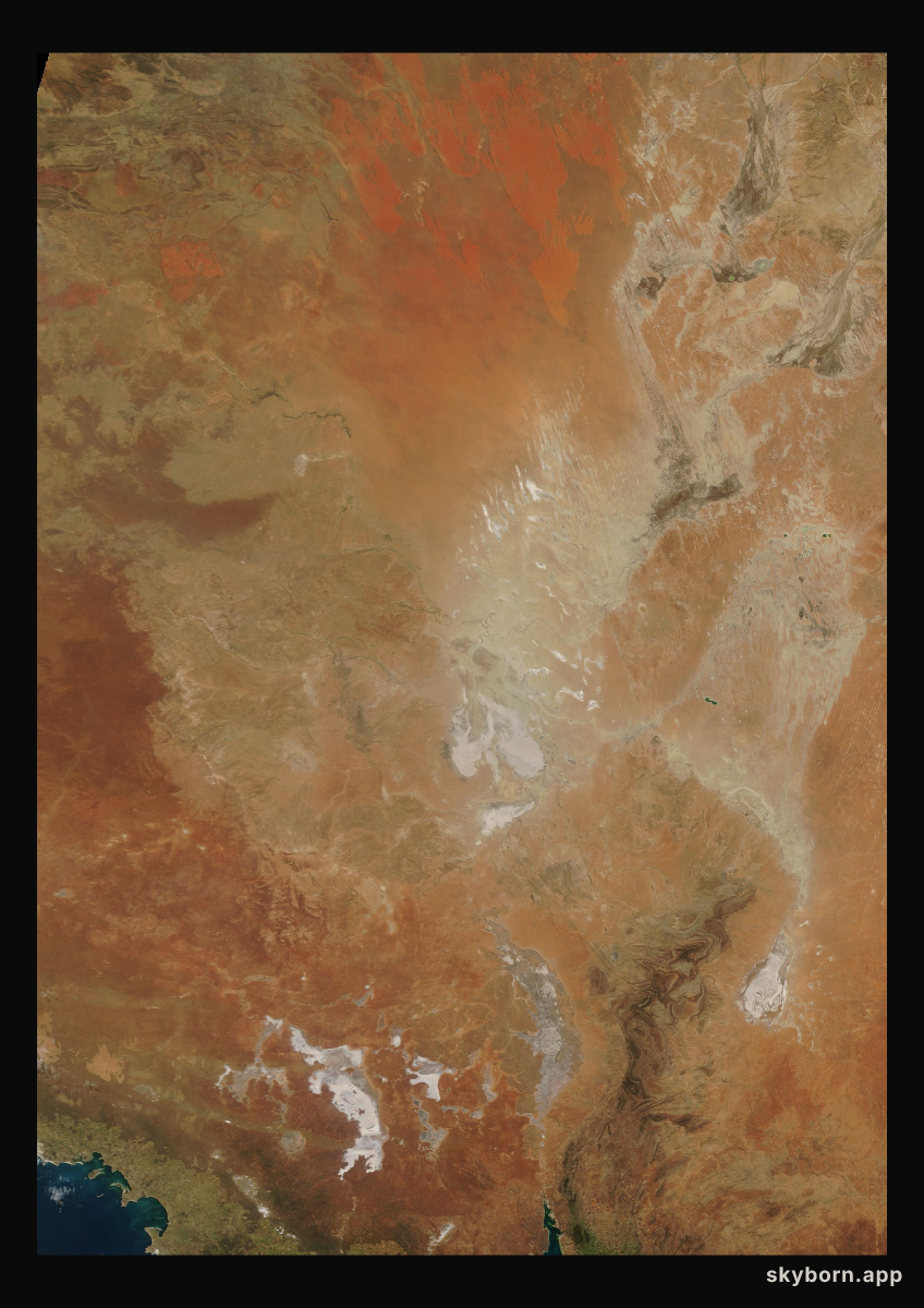 The Earth on 23 September 2002 · Lake Eyre, Australia