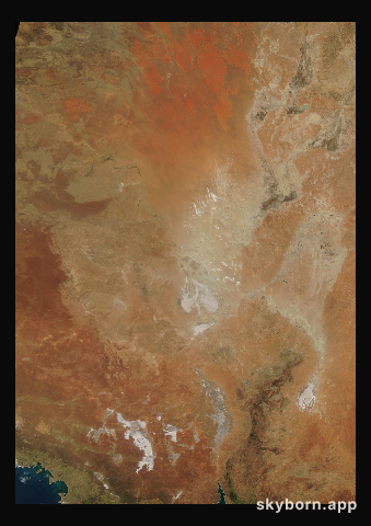 The Earth on 23 September 2002 · Lake Eyre, Australia