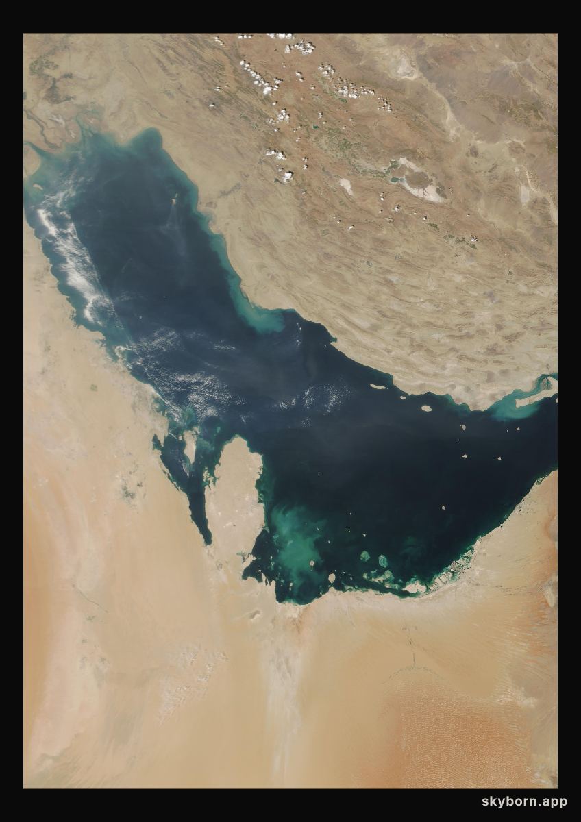 The Earth on 2 October 2002 · Persian Gulf