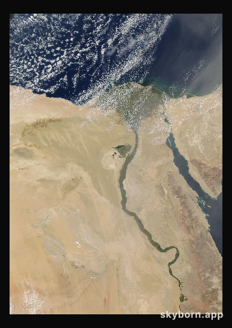 The Earth on 20 October 2002 · Nile Delta and Sinai