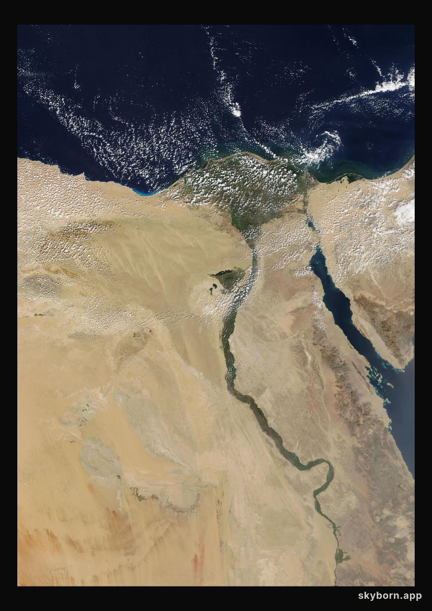 The Earth on 21 October 2002 · Nile Delta and Sinai
