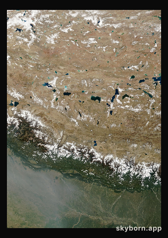 The Earth on 29 October 2002 · Himalaya and Tibet
