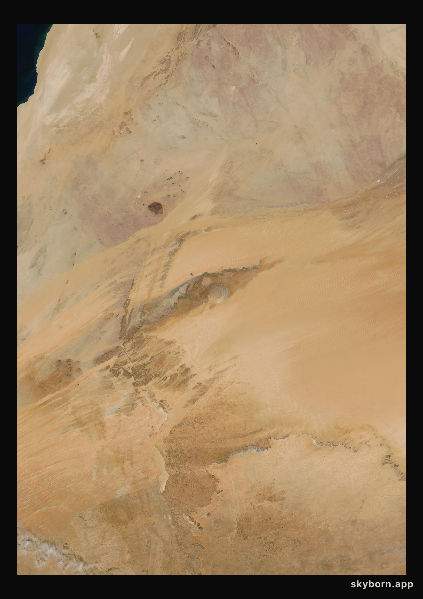The Earth on 7 November 2002 · Eye of the Sahara, Mauritania