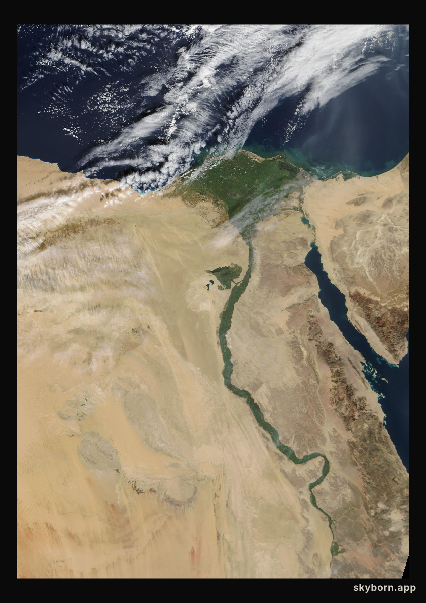 The Earth on 6 December 2002 · Nile Delta and Sinai