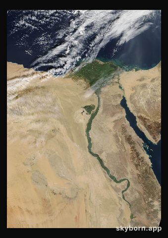 The Earth on 6 December 2002 · Nile Delta and Sinai