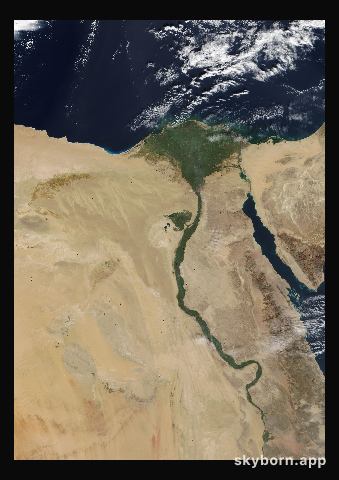The Earth on 8 December 2002 · Nile Delta and Sinai