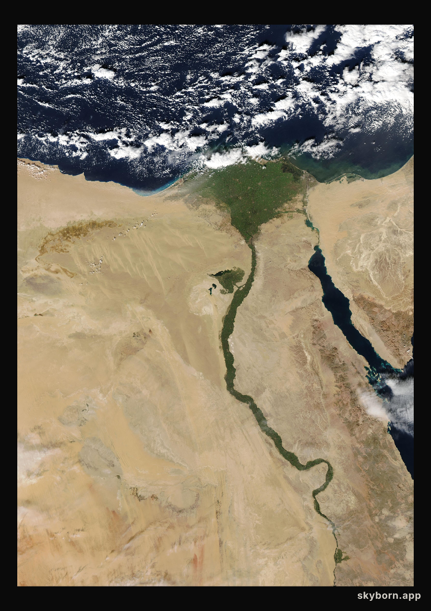 The Earth on 9 December 2002 · Nile Delta and Sinai