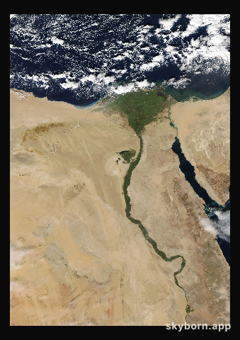 The Earth on 9 December 2002 · Nile Delta and Sinai