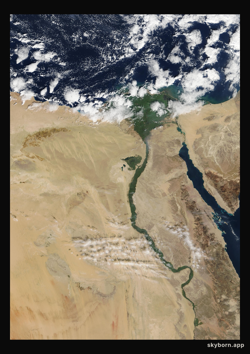 The Earth on 15 December 2002 · Nile Delta and Sinai
