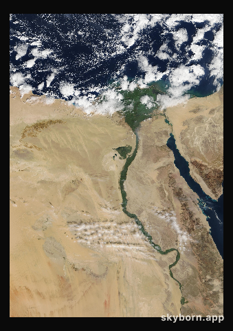 The Earth on 15 December 2002 · Nile Delta and Sinai