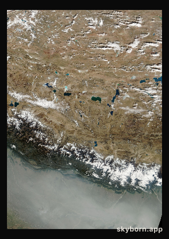 The Earth on 17 December 2002 · Himalaya and Tibet