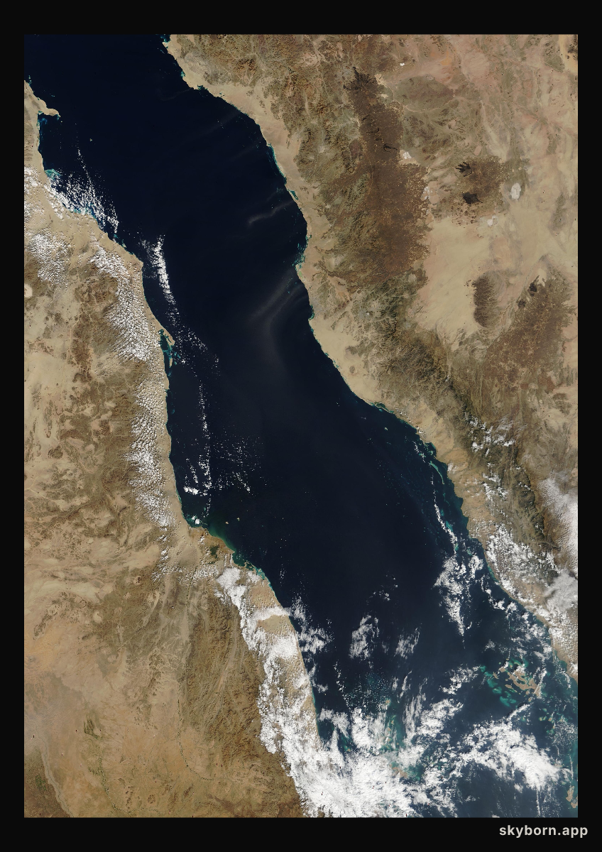 The Earth on 1 January 2003 · Red Sea