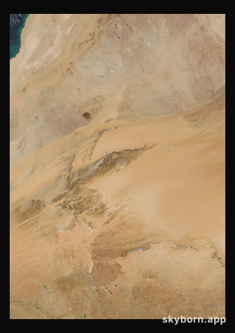 The Earth on 3 January 2003 · Eye of the Sahara, Mauritania