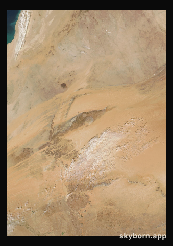 The Earth on 5 January 2003 · Eye of the Sahara, Mauritania