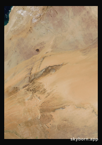 The Earth on 6 January 2003 · Eye of the Sahara, Mauritania