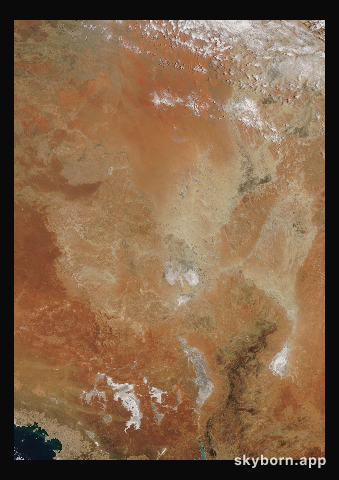 The Earth on 9 January 2003 · Lake Eyre, Australia