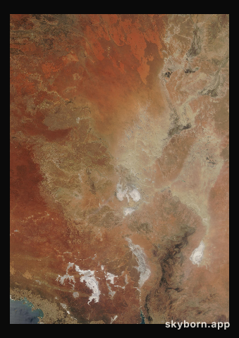 The Earth on 12 January 2003 · Lake Eyre, Australia