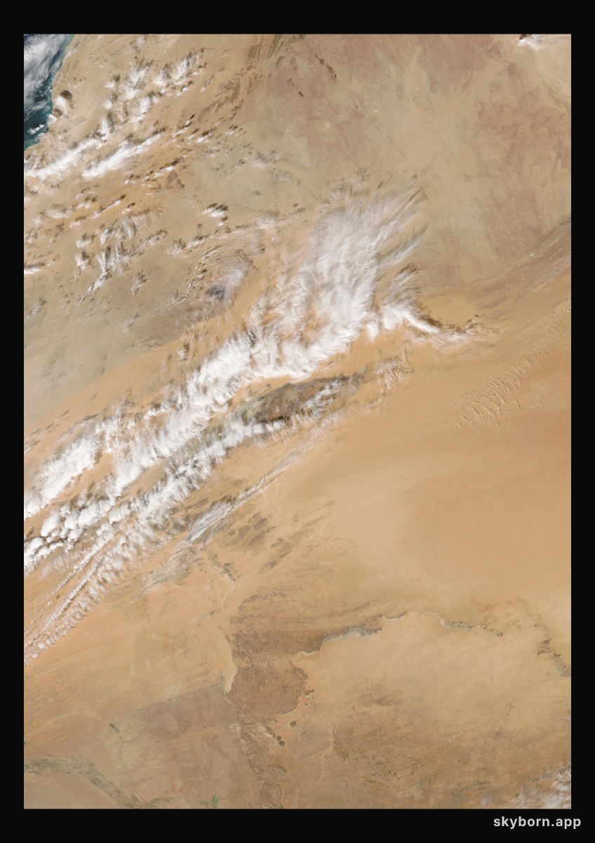 The Earth on 16 January 2003 · Eye of the Sahara, Mauritania