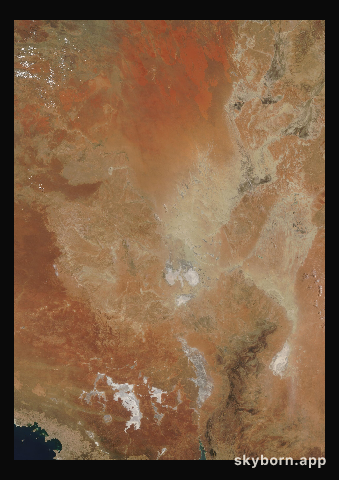 The Earth on 25 January 2003 · Lake Eyre, Australia