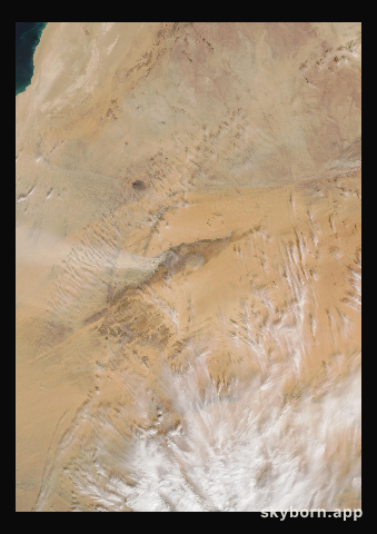 The Earth on 26 January 2003 · Eye of the Sahara, Mauritania