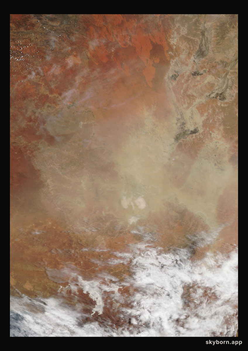The Earth on 28 January 2003 · Lake Eyre, Australia