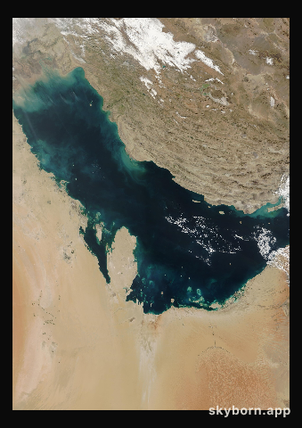 The Earth on 3 February 2003 · Persian Gulf
