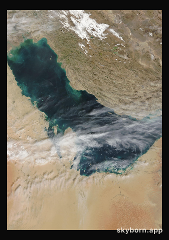 The Earth on 10 February 2003 · Persian Gulf