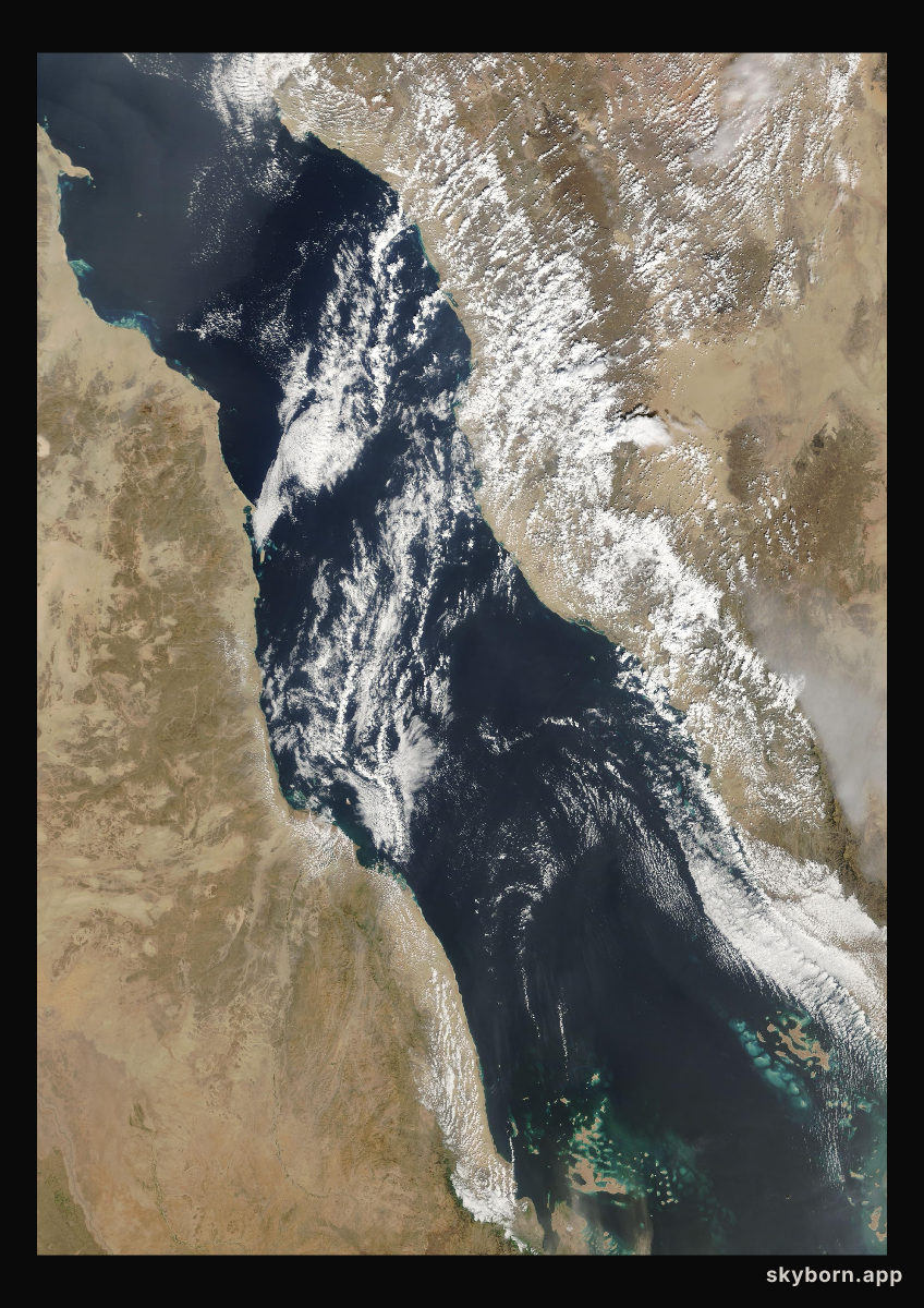 The Earth on 13 February 2003 · Red Sea