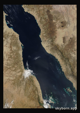 The Earth on 18 February 2003 · Red Sea