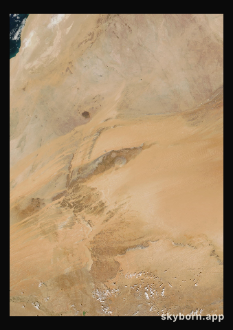 The Earth on 22 February 2003 · Eye of the Sahara, Mauritania