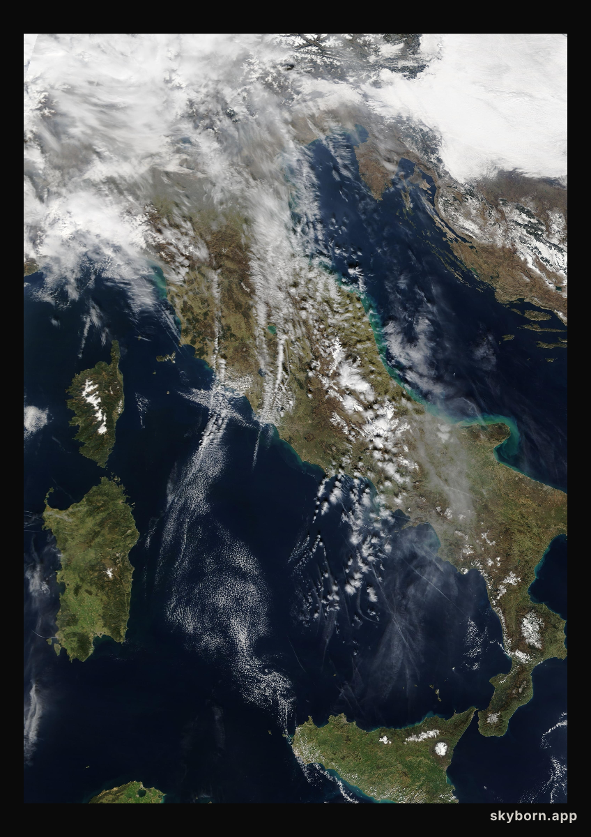 The Earth on 6 March 2003 · Italy and the Adriatic