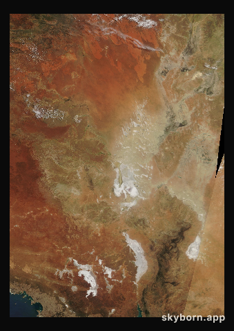 The Earth on 8 March 2003 · Lake Eyre, Australia