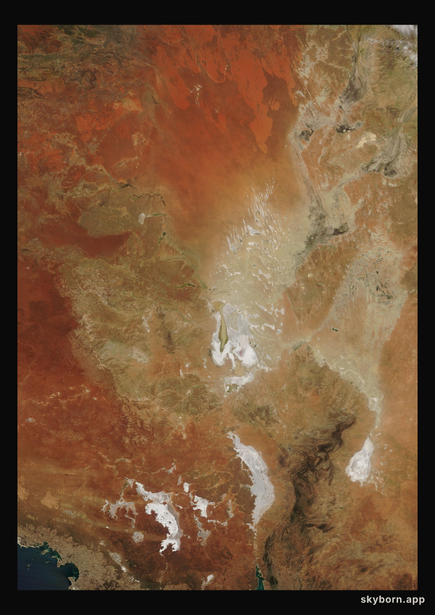 The Earth on 10 March 2003 · Lake Eyre, Australia
