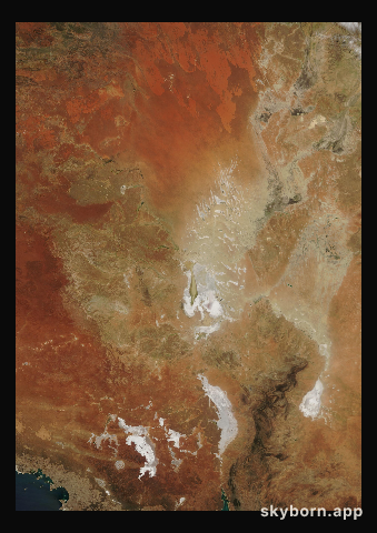 The Earth on 10 March 2003 · Lake Eyre, Australia