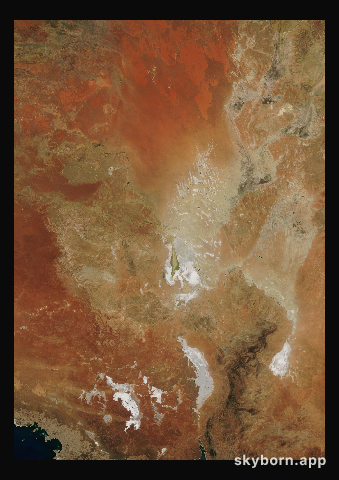 The Earth on 12 March 2003 · Lake Eyre, Australia