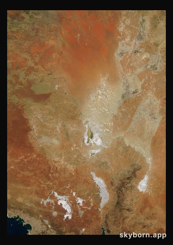 The Earth on 16 March 2003 · Lake Eyre, Australia
