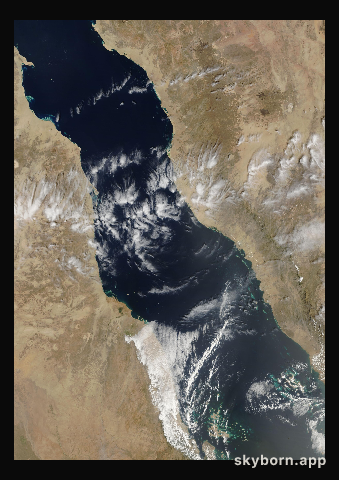 The Earth on 17 March 2003 · Red Sea