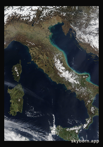 The Earth on 18 March 2003 · Italy and the Adriatic