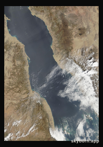 The Earth on 20 March 2003 · Red Sea