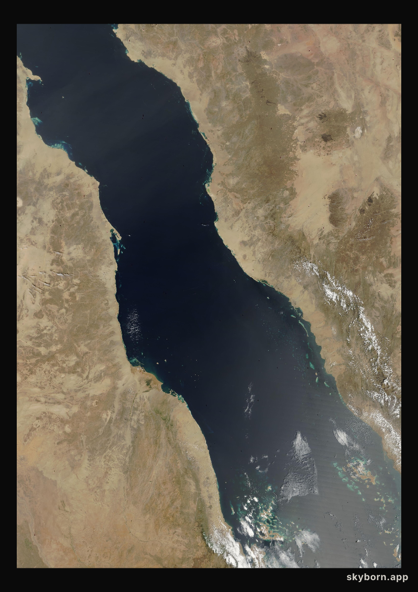 The Earth on 24 March 2003 · Red Sea