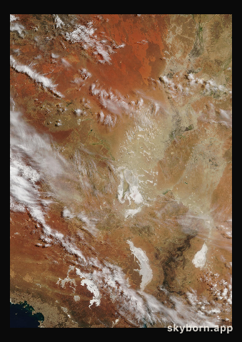 The Earth on 26 March 2003 · Lake Eyre, Australia