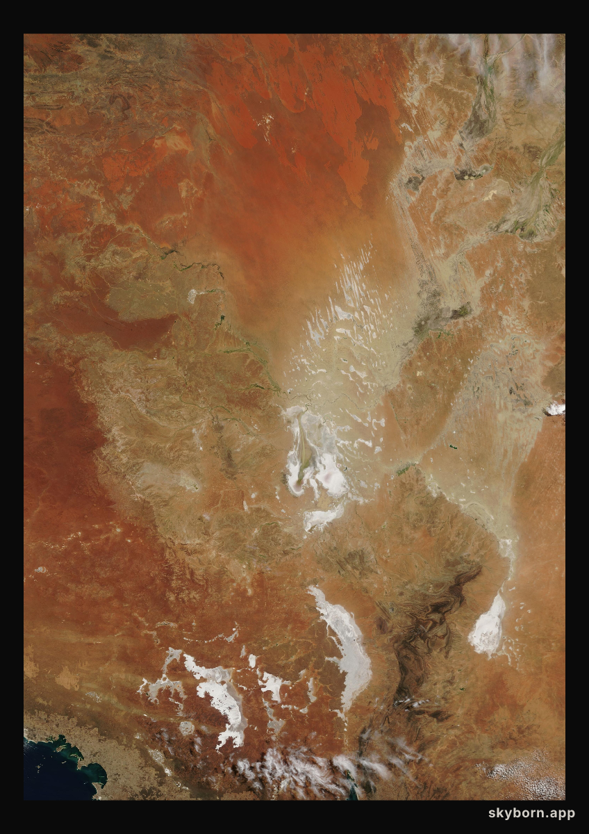 The Earth on 28 March 2003 · Lake Eyre, Australia