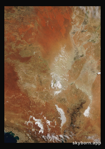 The Earth on 28 March 2003 · Lake Eyre, Australia
