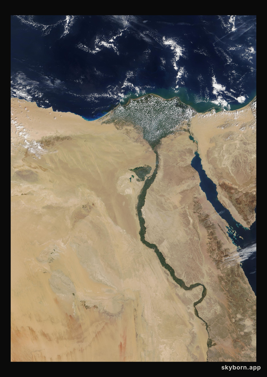 The Earth on 30 March 2003 · Nile Delta and Sinai