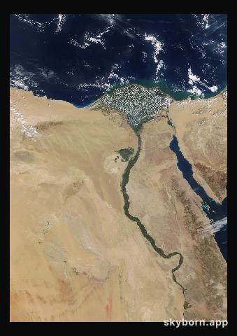 The Earth on 30 March 2003 · Nile Delta and Sinai