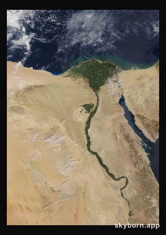 The Earth on 1 April 2003 · Nile Delta and Sinai