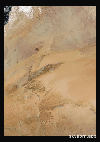 The Earth on 5 April 2003 · Eye of the Sahara, Mauritania