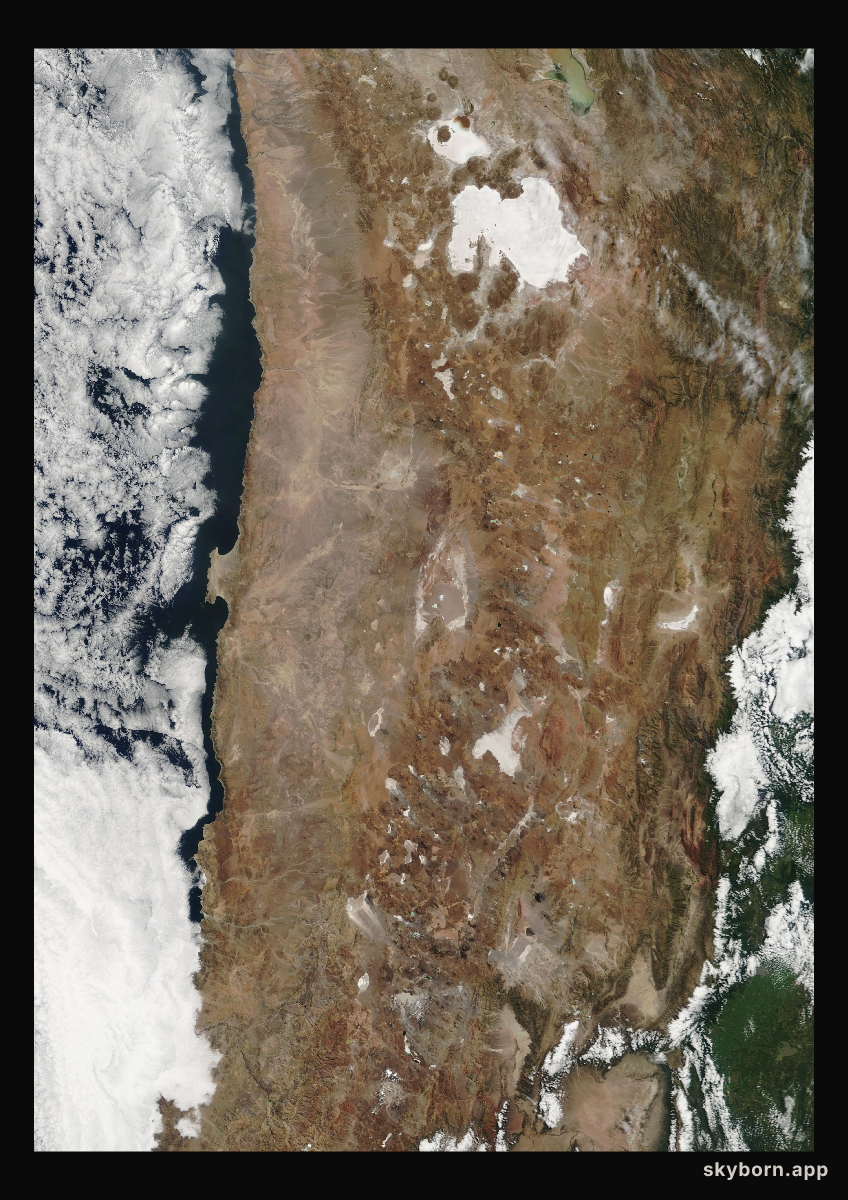 The Earth on 7 April 2003 · Atacama and the Andes